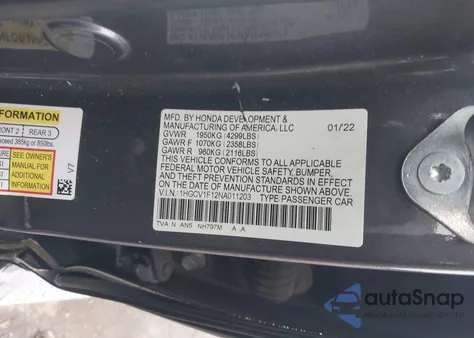 2022 Honda Accord Lx from USA, damaged, VIN 1HGCV1F12NA011203